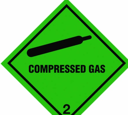 Label 200X200 Compressed Gas ..