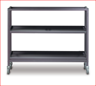 Low Trolley 850mm Set 14 in Grey with Shelves